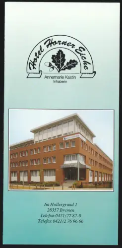 tour. Prospekt, Bremen, Hotel Horner Eiche, um 2000