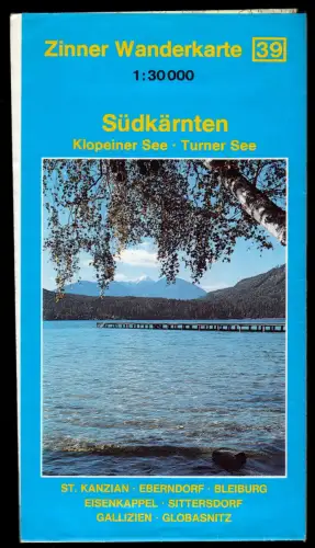 Zinnaer Wanderkarte, Südkärnten, Klopeiner See - Turner See, 1984