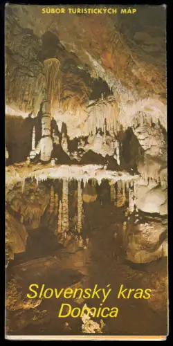 Touristenkarte, Slovensky kras, Domica, Slowakischer Karst, Domica-Höhle, 1975