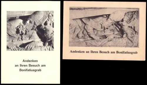 zwei Prospekte, Fulda, Andenken an Besuch am Bonifatiusgrab, 1967 bzw 1981