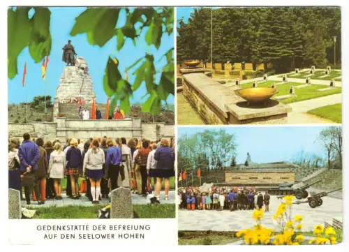 AK, Seelow, Gedenkstätte Seelower Höhen, drei Abb., 1975