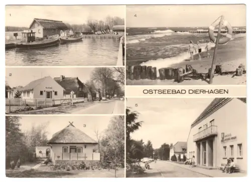 AK, Ostseebad Dierhagen, Kr. Ribnitz-Damgarten, fünf Abb., 1977