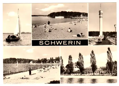 AK,  Schwerin Zippendorf, fünf Abb., 1968