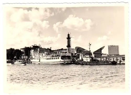 AK, Rostock Warnemünde, Teepott, Hafen, Fahrgastschiff Seebad Heringsdorf, 1983