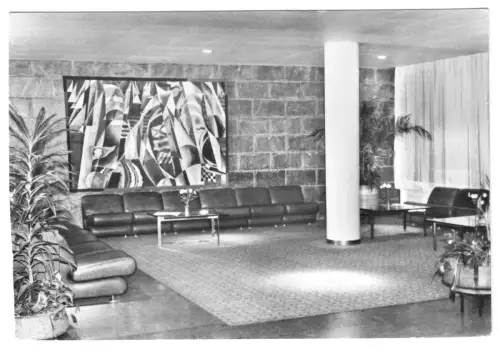 AK, Rostock Warnemünde, Hotel "Neptun", Hotelhalle, 1975