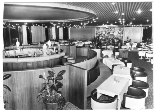 AK, Rostock Warnemünde, Hotel "Neptun", Sky-Bar, Panorama-Café, 1975