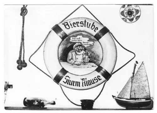 AK, Kühlungsborn Kr. Bad Doberan, Sturm-Klause, Gastraum, Detail, Vers. 1, 1962