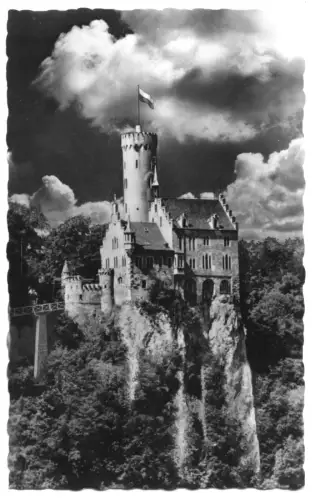 AK, Schloß Lichtenstein Schwäb. Alb, um 1962