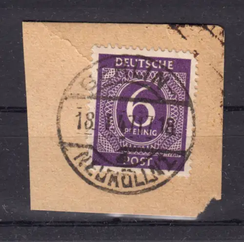 Briefstück, Michel-Nr.: Einheit 916, EF, Berlin-Neukölln 1, 18.1.47, EDSt, UB: a