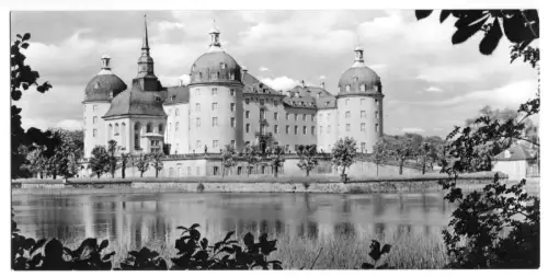 AK lang, Panoramakarte, Moritzburg, Barockmuseum Schloß Moritzburg, 1968