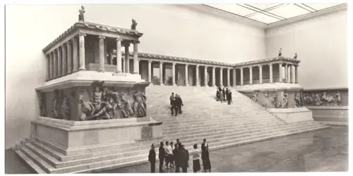 AK lang, Panoramakarte, Berlin Mitte, Pergamonmuseum, Pergamonaltar, 1968