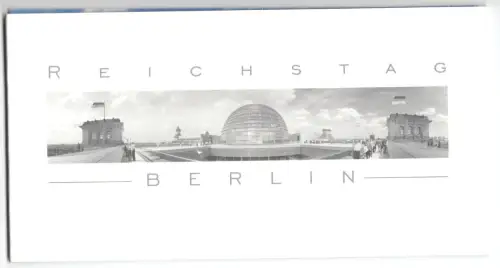 AK lang, Panoramakarte dreiteilig, Berlin Tiergarten, Reichstagspanorama, 2010