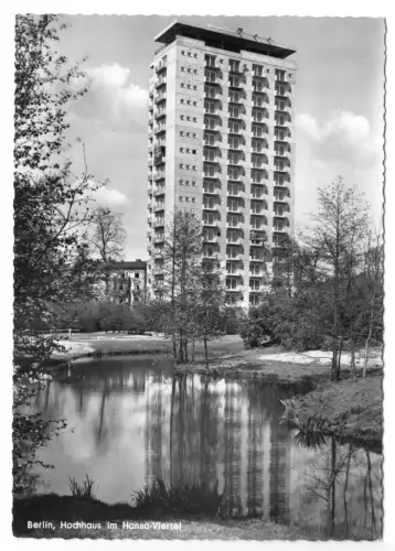 AK, Berlin Tiergarten, Hochhaus im Hansa-Viertel, um 1960