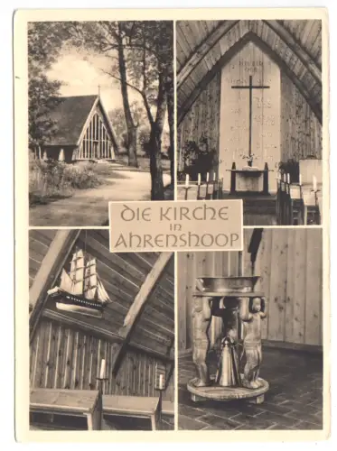 AK, Ostseebad Ahrenshoop, Kr. Ribnitz-Damgarten, Kirche, vier Abb., 1965