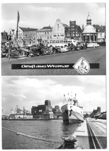 AK, Wismar, zwei Abb., 1970