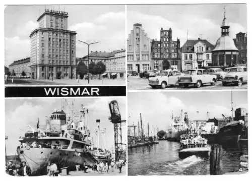 AK, Wismar, vier Abb., 1974