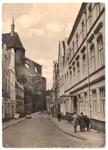 AK, Wismar, Straßenpartie mit Schabbelthaus (Heimatmuseum), 1964
