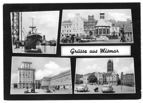 AK, Wismar, vier Abb., gestaltet, 1967