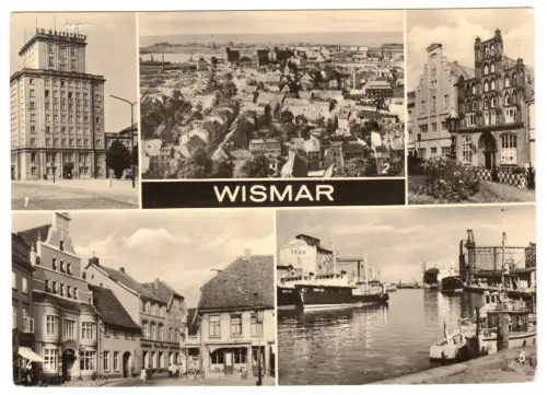 AK, Wismar, fünf Abb., 1974