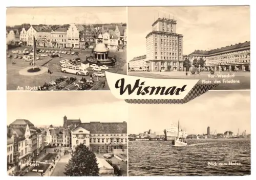 AK, Wismar, vier Abb., 1966