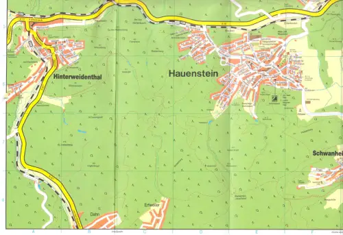 Stadtplan, Verbandsgemeinde Hauenstein, um 1995