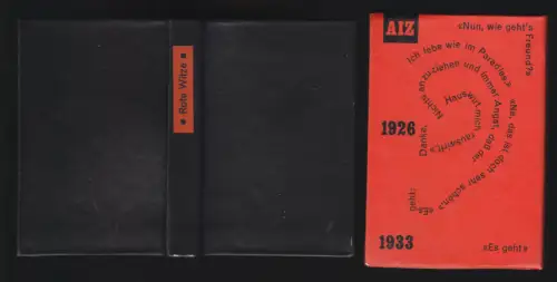 Minibuch, Rote Witze aus der AIZ, AIZ 1926 - 1933, Leder im Schober, 1985