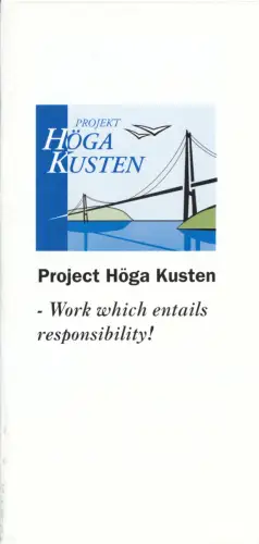 tour. Prospekt, Das Projekt der Högakusten - Brücke, Kramfors, Schweden, 1994