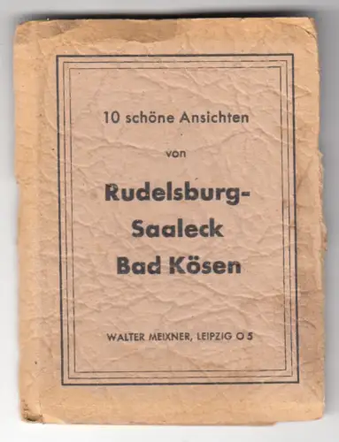 Mäppchen, Leporello mit  10 kl. Abb., Bad Kösen Saaleck, 1953, Format: 9 x 7 cm