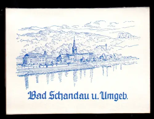 Mäppchen, Leporello, 10 kl. Fotos, Sächsische Schweiz , Form.: 6,5 x 9 cm, 1957