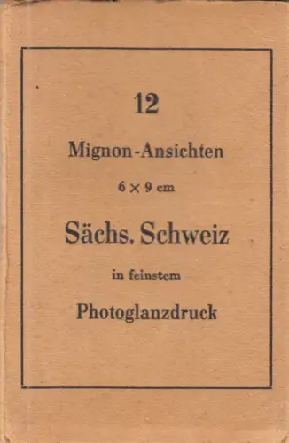 Mäppchen, Leporello, 12 kl. Fotos, Sächsische Schweiz , Form.: 6 x 9 cm, 1956