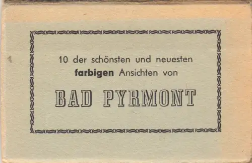 Mäppchen, Leporello mit 10 kl. Fotos, Bad Pyrmont, 1960er, Format: 10 x 6 cm