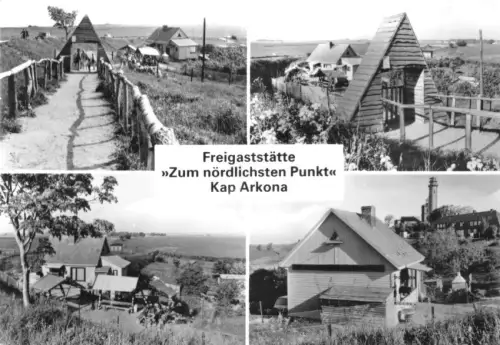 AK, Insel Rügen, Kap Arkona, Freigaststätte "Zum nördlichsten Punkt", 1985
