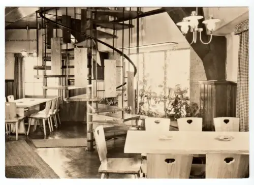 AK, Groß Stieten Kr. Wismar, Gastst. Mecklenburger Mühle, Wendeltreppe, 1971