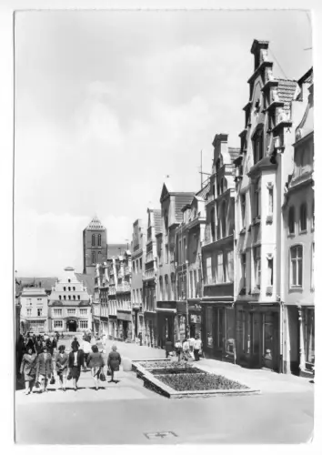 AK, Wismar, Fußgängerbereich Krämerstr., belebt, 1980