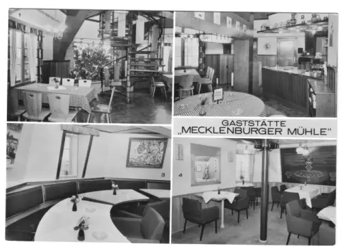 AK, Groß Stieten Kr. Wismar, Gastst. Mecklenburger Mühle, vier Abb., 1974