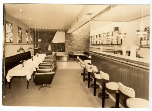 AK, Groß Stieten Kr. Wismar, Gastst. Mecklenburger Mühle, Bar, 1972