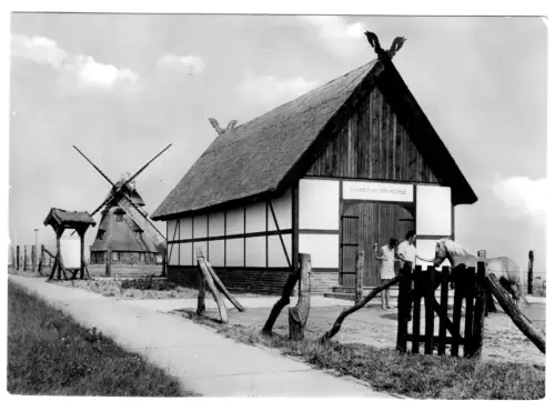 AK, Groß Stieten Kr. Wismar, Gastst. Mecklenburger Mühle, Galerie, 1974
