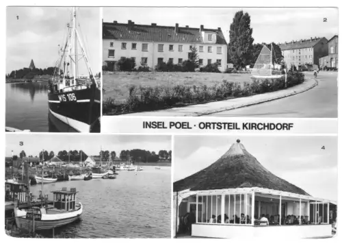 AK, Insel Poel, OT Kirchdorf, vier Abb., 1989