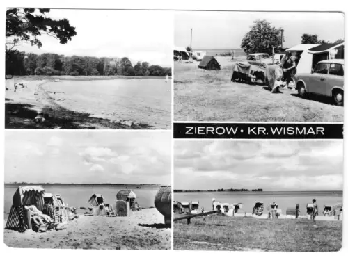 AK, Zierow Kr. Wismar, Zeltplatz, vier Abb., 1972