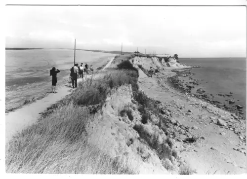 AK, Ostseebad Boltenhagen, Weg entlang der Steilküste, belebt, 1979