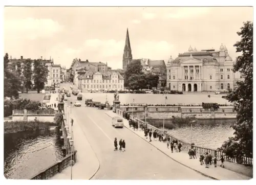 AK,  Schwerin, Partie am Alten Garten, 1976
