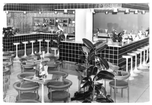AK, Rostock Warnemünde, Hotel "Neptun", Milch-Mokka-Eis-Bar, 1975
