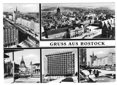 AK, Rostock, fünf Abb., 1968