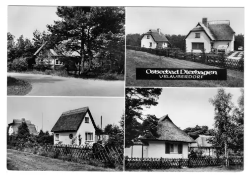 AK, Ostseebad Dierhagen, Kr. Ribnitz-Damgarten, Urlauberdorf, vier Abb., 1975