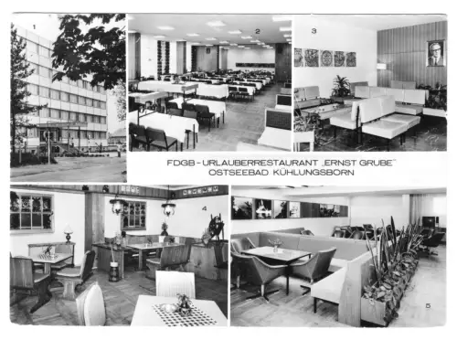 AK, Kühlungsborn Kr. Bad Doberan, FDGB-Heim "Ernst Grube", Restaurant, 1977