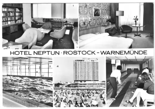 AK, Rostock Warnemünde, Hotel "Neptun", fünf Abb., 1981