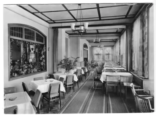 AK, Bad Doberan, OT Heiligendamm, Fritz-Reuter-Haus, Veranda, 1962