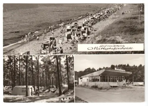 AK, Rostock Markgrafenheide, Zeltplatz, drei Abb.,  1972