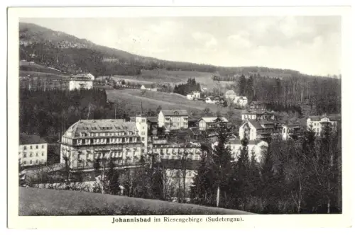 AK, Johannisbad im Riesengebirge, Janské Lázně, Teilansicht, 1940