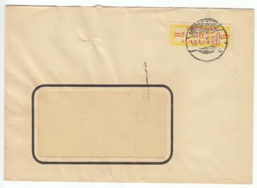 Dienstbrief, Mi.-Nr. DDR Dienst 17, UB F, o Merseburg, 16.4.58